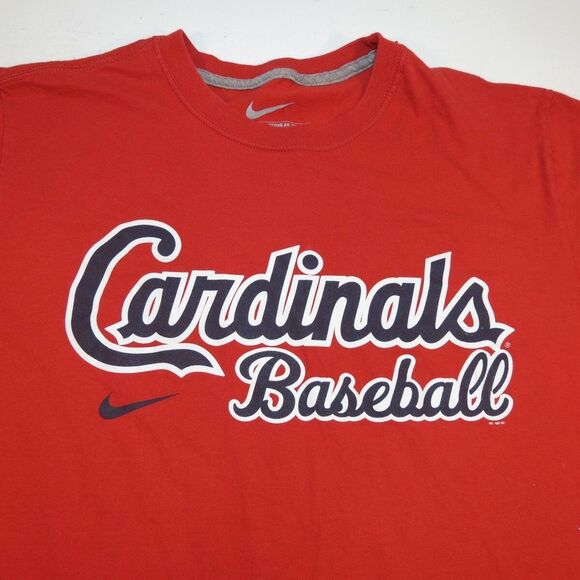 Authentic ST LOUIS CARDINALS MLB BASEBALL TEE T SHIRT Sz Mens L NIKE - Picture 1 of 3